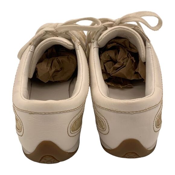 COACH Lissy ladies gold tone leather print sneakers US 8m - Picture 7 of 9